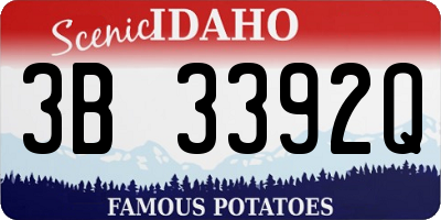 ID license plate 3B3392Q