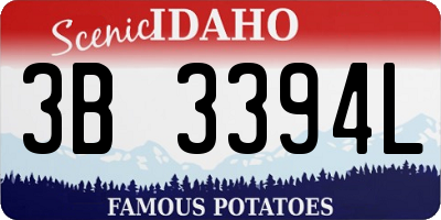 ID license plate 3B3394L