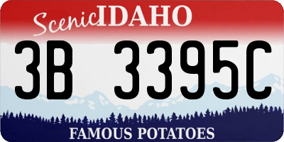 ID license plate 3B3395C