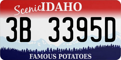 ID license plate 3B3395D