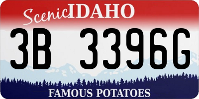 ID license plate 3B3396G