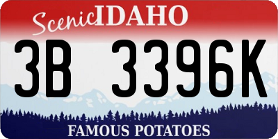ID license plate 3B3396K