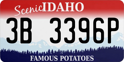 ID license plate 3B3396P