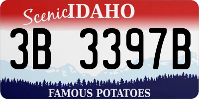 ID license plate 3B3397B