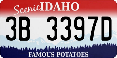 ID license plate 3B3397D