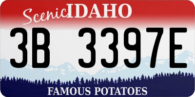 ID license plate 3B3397E