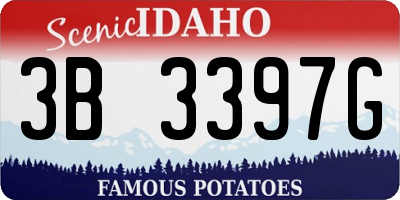 ID license plate 3B3397G