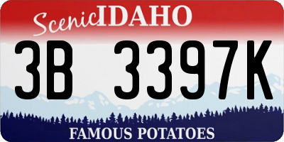 ID license plate 3B3397K