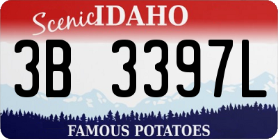 ID license plate 3B3397L