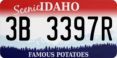 ID license plate 3B3397R