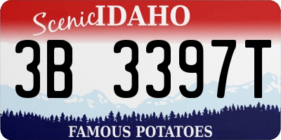 ID license plate 3B3397T