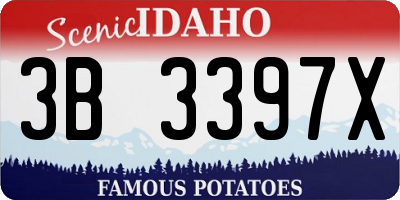ID license plate 3B3397X