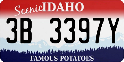 ID license plate 3B3397Y