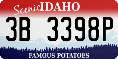 ID license plate 3B3398P