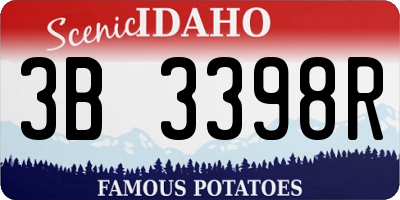ID license plate 3B3398R