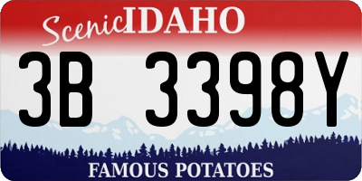 ID license plate 3B3398Y