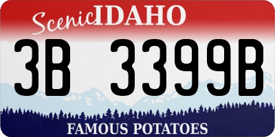 ID license plate 3B3399B