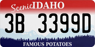 ID license plate 3B3399D