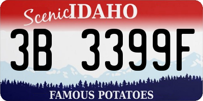 ID license plate 3B3399F