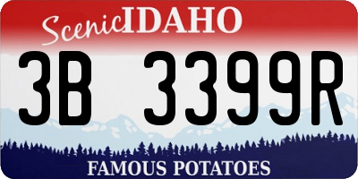 ID license plate 3B3399R