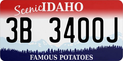 ID license plate 3B3400J