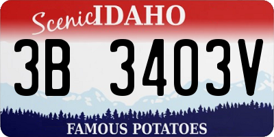 ID license plate 3B3403V