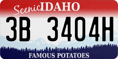 ID license plate 3B3404H