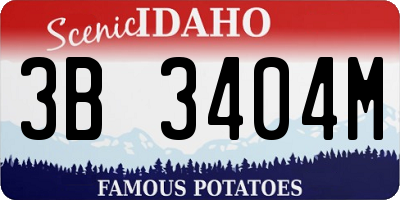 ID license plate 3B3404M