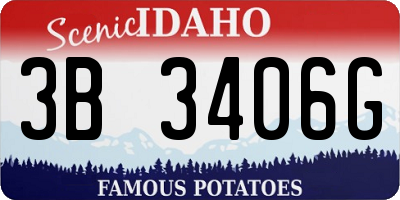 ID license plate 3B3406G