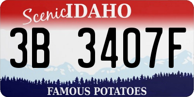 ID license plate 3B3407F