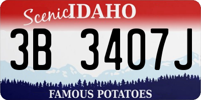 ID license plate 3B3407J