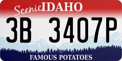 ID license plate 3B3407P
