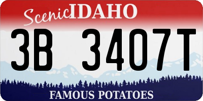 ID license plate 3B3407T