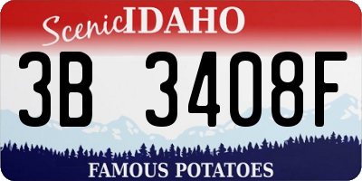 ID license plate 3B3408F
