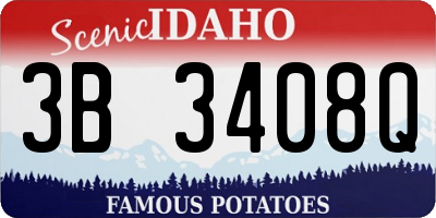 ID license plate 3B3408Q
