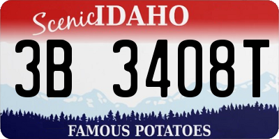 ID license plate 3B3408T