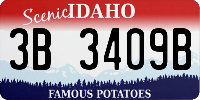 ID license plate 3B3409B