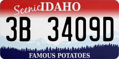 ID license plate 3B3409D