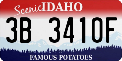 ID license plate 3B3410F