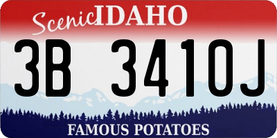 ID license plate 3B3410J