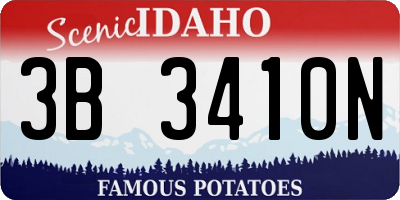 ID license plate 3B3410N