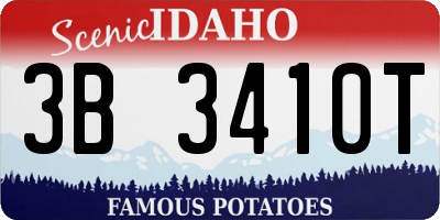 ID license plate 3B3410T