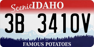 ID license plate 3B3410V