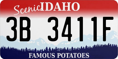 ID license plate 3B3411F