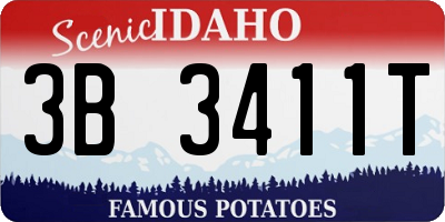 ID license plate 3B3411T