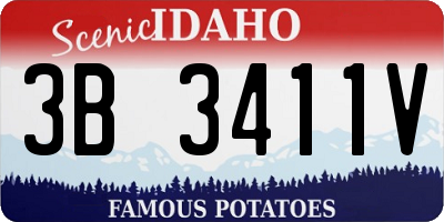 ID license plate 3B3411V