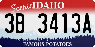 ID license plate 3B3413A