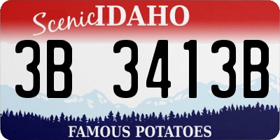 ID license plate 3B3413B