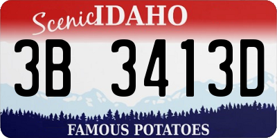 ID license plate 3B3413D