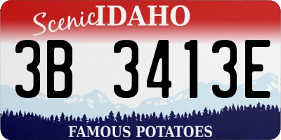 ID license plate 3B3413E